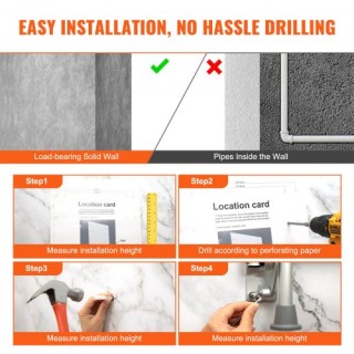 VEVOR Πτυσσόμενο Κάθισμα Ντους 40x38cm Τοίχου 227kg SLKPEZCTWKB16... VEVOR Πτυσσόμενο Κάθισμα Ντους 40x38cm Τοίχου 227kg SLKPEZCTWKB16...