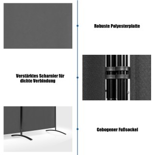 Costway Τετράπτυχο Διαχωριστικό Χώρου από Πολυεστέρα και Ατσάλι γι... Costway Τετράπτυχο Διαχωριστικό Χώρου από Πολυεστέρα και Ατσάλι γι...