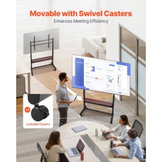 VEVOR Κινητό Τρόλεϊ Τηλεόρασης για Οθόνες 55-100 ιντσών έως 93 κιλά...