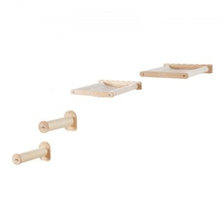 VEVOR Ράφια Γάτας Τοίχου με 2 Στύλους & 2 Αιώρες έως 40 lbs ZYSBGS... VEVOR Ράφια Γάτας Τοίχου με 2 Στύλους & 2 Αιώρες έως 40 lbs ZYSBGS...