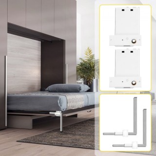 Σετ Μηχανισμού Αναδιπλούμενου Κρεβατιού VEVOR (Οριζόντιο), Λευκό  C...