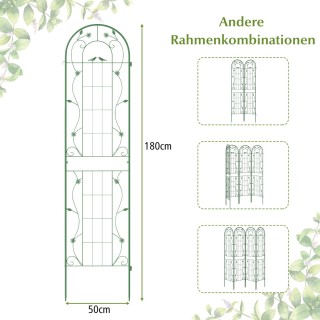 Costway  Σετ 2τεμ Μεταλλικές Περγκολές - Πράσινη Διακοσμητική Ανάπτ...