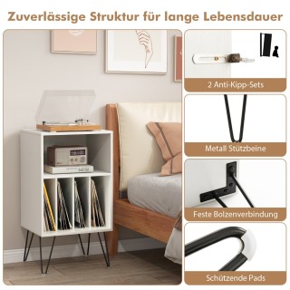 Costway Βάση Πικάπ με Σταθμό Φόρτισης 3 Επιπέδων 48 x 40 x 88 cm Λε...