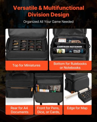 VEVOR Τσάντα Μεταφοράς Μινιατούρων, Χωρητικότητα για 16 Φιγούρες Πε...