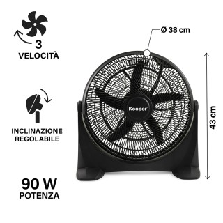 Kooper Ανεμιστήρας κουτιού 5 φτερών 3 ταχυτήτων 55 εκ 90 W Kooper 5...