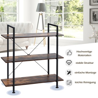 Costway Πολυλειτουργική Ραφιέρα 3 Επιπέδων με Ρετρό Βιομηχανικό Σχ... Costway Πολυλειτουργική Ραφιέρα 3 Επιπέδων με Ρετρό Βιομηχανικό Σχ...