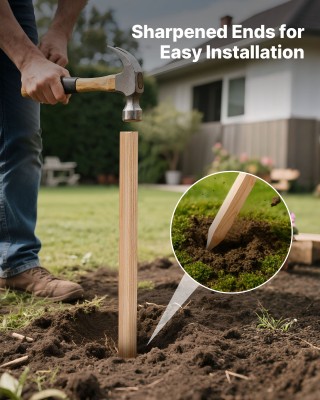 VEVOR Ξύλινες Πασαντέλες Κήπου 50 Τεμαχίων 0.75x0.75x36 ιντσών WLMZ... VEVOR Ξύλινες Πασαντέλες Κήπου 50 Τεμαχίων 0.75x0.75x36 ιντσών WLMZ...