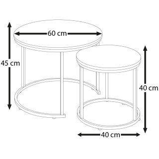 Σετ 2 Τραπέζια με Ενσωματωμένο Σχεδιασμό Εξοικονόμησης Χώρου Καρυδι... Σετ 2 Τραπέζια με Ενσωματωμένο Σχεδιασμό Εξοικονόμησης Χώρου Καρυδι...