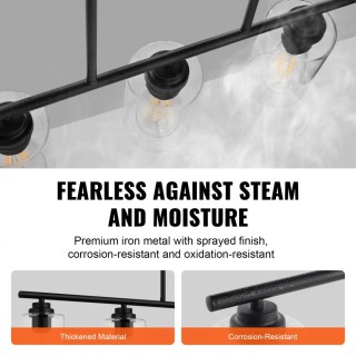 Φωτιστικό Τραπεζαρίας  με 5 λαμπτήρες 60W  VEVOR XXDTDBL2040Y4MD22V7