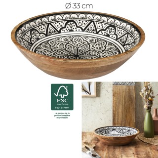 Μπολ από Ξύλο Μάνγκο Dune Μαύρο – 33cm KA0571 Home Deco Factory Μπολ από Ξύλο Μάνγκο Dune Μαύρο – 33cm KA0571 Home Deco Factory
