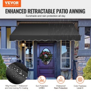VEVOR  Τέντα Βεράντας 98x47 Αναδιπλούμενη με Μανιβέλα SSSZYPHSLZS90...