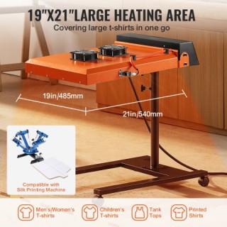 VEVOR Αυτόματο Στεγνωτήριο Μεταξοτυπίας 6000W 19x21 ιντσών  WKSWBHG...