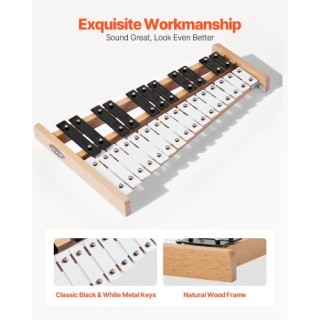 VEVOR Ξυλόφωνο Glockenspiel 27 Νότων με Μεταλλικά Πλήκτρα με 4 Μπαγ... VEVOR Ξυλόφωνο Glockenspiel 27 Νότων με Μεταλλικά Πλήκτρα με 4 Μπαγ...