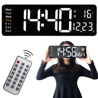 Ψηφιακό Ηλεκτρονικό LED Ρολόι Τοίχου με Θερμοκρασία, Ημερομηνία & Χ... Ψηφιακό Ηλεκτρονικό LED Ρολόι Τοίχου με Θερμοκρασία, Ημερομηνία & Χ...