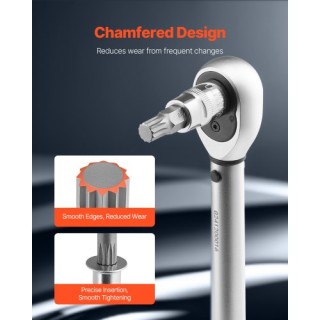 VEVOR Σετ Καρυδάκια XZN Triple Square Spline 10 Τεμαχίων M4-M18 Cr-...