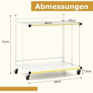 Costway Τραπεζάκι C με Ρόδες και 2 Ανοιχτά Ράφια για Καναπέ ή Εκτυπ... Costway Τραπεζάκι C με Ρόδες και 2 Ανοιχτά Ράφια για Καναπέ ή Εκτυπ...