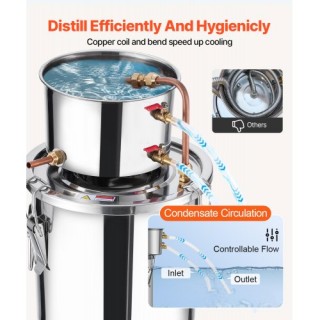 VEVOR Αποστακτήρας 3L Ανοξείδωτος για Νερό/Αλκοόλ DLNTZLQYS3JLJYT... VEVOR Αποστακτήρας 3L Ανοξείδωτος για Νερό/Αλκοόλ DLNTZLQYS3JLJYT...