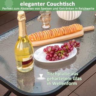 Costway Σετ Βεράντας 4 Τεμαχίων με Ενισχυμένο Μεταλλικό Πλαίσιο και... Costway Σετ Βεράντας 4 Τεμαχίων με Ενισχυμένο Μεταλλικό Πλαίσιο και...