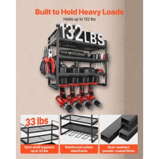 VEVOR Ράφι Τοίχου Οργάνωσης Εργαλείων με 4 Διόδους και Θήκης Κατσαβ... VEVOR Ράφι Τοίχου Οργάνωσης Εργαλείων με 4 Διόδους και Θήκης Κατσαβ...