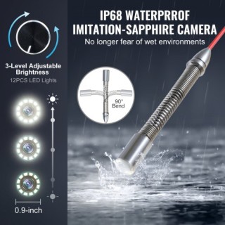 VEVOR Αυτοεπιπεδούμενη Κάμερα Αποχέτευσης 100m με Οθόνη Αφής 10.1 ... VEVOR Αυτοεπιπεδούμενη Κάμερα Αποχέτευσης 100m με Οθόνη Αφής 10.1 ...