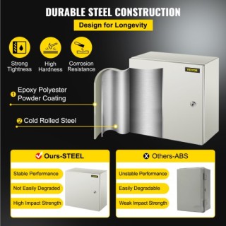 VEVOR NEMA Χαλύβδινο Κουτί 16x16x8 NEMA 4X, IP66 Αδιάβροχο & Ανθεκτ...