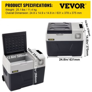 Φορητό Ψυγείο Αυτοκινήτου VEVOR 30L με Συμπιεστή για Αυτοκίνητο, Φο... Φορητό Ψυγείο Αυτοκινήτου VEVOR 30L με Συμπιεστή για Αυτοκίνητο, Φο...