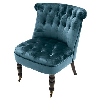 Galileo  Σετ 2 τμχ  Πολυθρόνα σαλονιού σε οττάνιο με ύφασμα εφέ βελ...