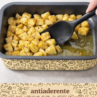 BAKAJI Σετ 4 Ορθογώνια Αντικολλητικά Ταψιά με Χερούλια 20-25-30-35ε...