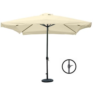 BAKAJI  Ομπρελόκηπος Κεντρικός Πάλος 3x3 Μπεζ Ύφασμα με κρόσσι Κλεί...