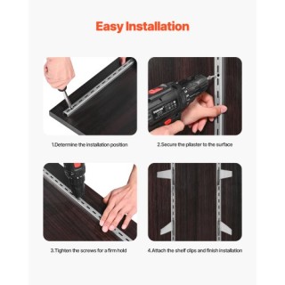 VEVOR Ράφι Ρυθμιζόμενο 39 ιντσών 10 Τεμάχια Ατσάλινο Τοίχου HJGDSCD... VEVOR Ράφι Ρυθμιζόμενο 39 ιντσών 10 Τεμάχια Ατσάλινο Τοίχου HJGDSCD...