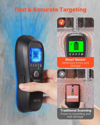 VEVOR Πολυλειτουργικός Ανιχνευτής Τοίχου 5 σε 1 με Λειτουργία Σάρωσ... VEVOR Πολυλειτουργικός Ανιχνευτής Τοίχου 5 σε 1 με Λειτουργία Σάρωσ...