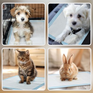 PawHut Σετ 80 Υγιεινά Χαρτάκια για Σκύλους με 6 Στρώσεις από Μη Υφα... PawHut Σετ 80 Υγιεινά Χαρτάκια για Σκύλους με 6 Στρώσεις από Μη Υφα...