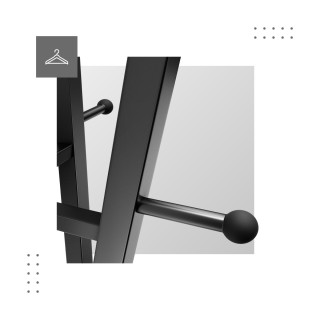 MarkAdler Μεταλλική Μοντέρνα Κρεμάστρα Host 5.0, Ύψος 182 εκ. 59037...