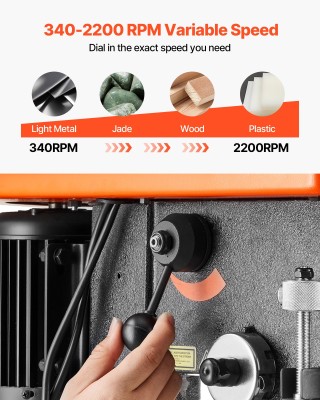 VEVOR Επιτραπέζιο Δράπανο 550W με Μεταβλητή Ταχύτητα 340-2200 RPM, ...