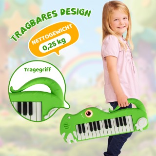 Costway Παιδικό Ψηφιακό Πιάνο 25 Πλήκτρων με Ενσωματωμένη Μουσική &...