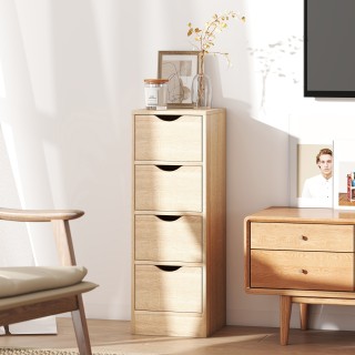 HOMCOM Σκανδιναβικού Στυλ Κινητή Μπάνιου με 4 Συρτάρια, 29x29x83 εκ... HOMCOM Σκανδιναβικού Στυλ Κινητή Μπάνιου με 4 Συρτάρια, 29x29x83 εκ...