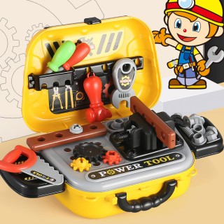 BAKAJI Παιδική Βαλιτσάκι Εργαλεία Παιχνίδι με 26 Αξεσουάρ DIY και Λ...