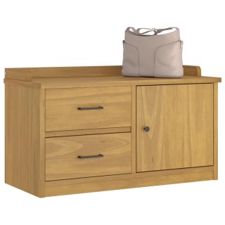 vidaXL Ξύλινο Παγκάκι Χωλ με Αποθηκευτικό Χώρο και Φινίρισμα Καρυδι...