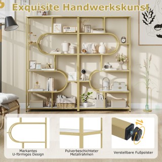 Costway Πενταώροφη Βιβλιοθήκη με Ανοικτά Ράφια Επιδαπέδιο Ράφι Έκθε... Costway Πενταώροφη Βιβλιοθήκη με Ανοικτά Ράφια Επιδαπέδιο Ράφι Έκθε...