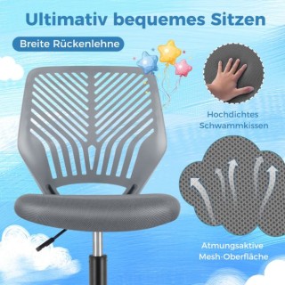 Παιδική καρέκλα γραφείου Χρώματος Γκρι COSTWAY CB10620GR Παιδική καρέκλα γραφείου Χρώματος Γκρι COSTWAY CB10620GR