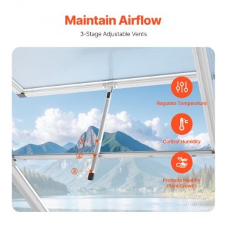 VEVOR Πολυκαρβονικό Θερμοκήπιο 6 x 4 Πόδια Εξωτερικό Θερμοκήπιο για...