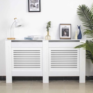 BAKAJI  Κάλυμμα καλοριφέρ από ξύλο MDF 152x19x82cm Κάλυψη καλοριφέρ...