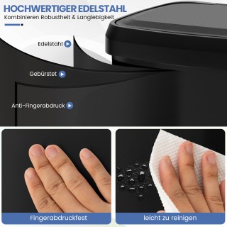 Costway Μαύρος Κουζίνας Κάδος Απορριμμάτων 68L με Αθόρυβο Κλείσιμο ... Costway Μαύρος Κουζίνας Κάδος Απορριμμάτων 68L με Αθόρυβο Κλείσιμο ...