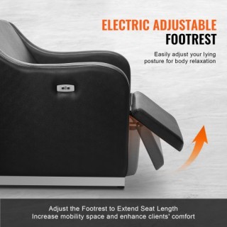 VEVOR Καρέκλα Λουτήρα Κομμωτηρίου με Ηλεκτρικό Υποπόδιο  SLYHSDDJTC...