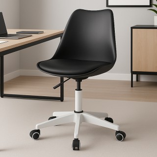 Shally Dogan Εργονομική Μαύρη Καρέκλα Γραφείου με Ρόδες για Σπίτι κ...