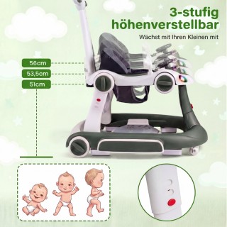 Costway Περπατούρα 7 σε 1 με Σκίαστρο, Ρυθμιζόμενο Ύψος και Ταχύτητ... Costway Περπατούρα 7 σε 1 με Σκίαστρο, Ρυθμιζόμενο Ύψος και Ταχύτητ...