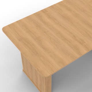 Τραπέζι Τραπεζαρίας Albane με Πόδια σε Εφέ Λατών 160 x 90 x 75 cm ... Τραπέζι Τραπεζαρίας Albane με Πόδια σε Εφέ Λατών 160 x 90 x 75 cm ...