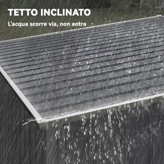 Outsunny Μεταλλική Αποθήκη Εργαλείων 1.5x2m με Βάση, Συρόμενη Πόρτα...