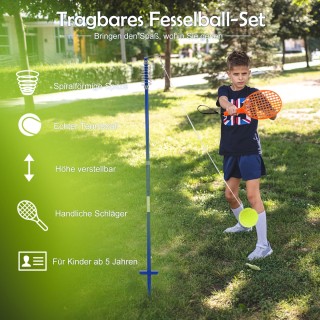 Costway Φορητό Σετ Tetherball 3 Επιπέδων Ρυθμιζόμενο με Μπάλα Twis... Costway Φορητό Σετ Tetherball 3 Επιπέδων Ρυθμιζόμενο με Μπάλα Twis...