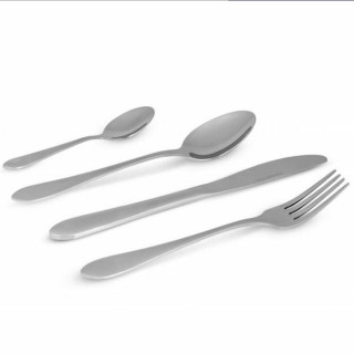 BAKAJI Σετ 16 Τεμαχίων Μαχαιροπήρουνα για 4 Άτομα από Ανοξείδωτο Ατ...